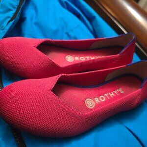Rothy's hot pink flats 7.5